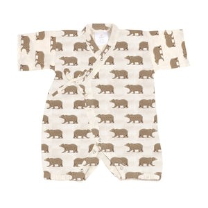 Goodnight Bear Bamboo Newcastle Mini Kimono Style Jumpsuit