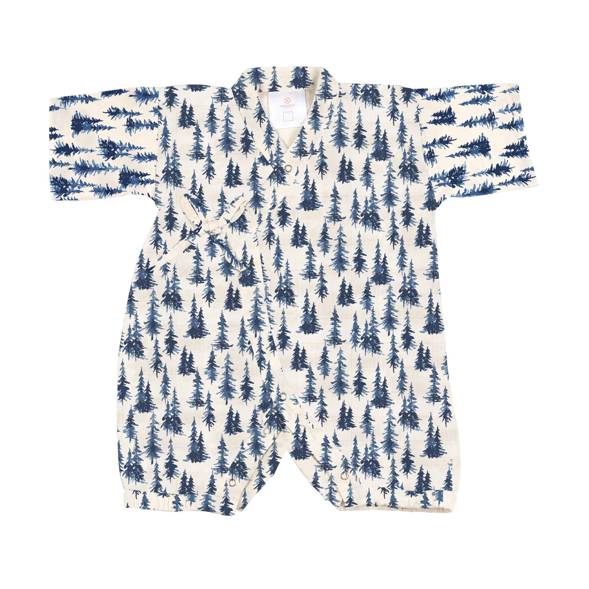 Indigo Forest Bamboo Muslin Newcastle Mini Kimono Jumpsuit