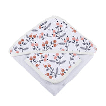 Floral Bamboo Hooded Dahlia Towel and Washcloth Set