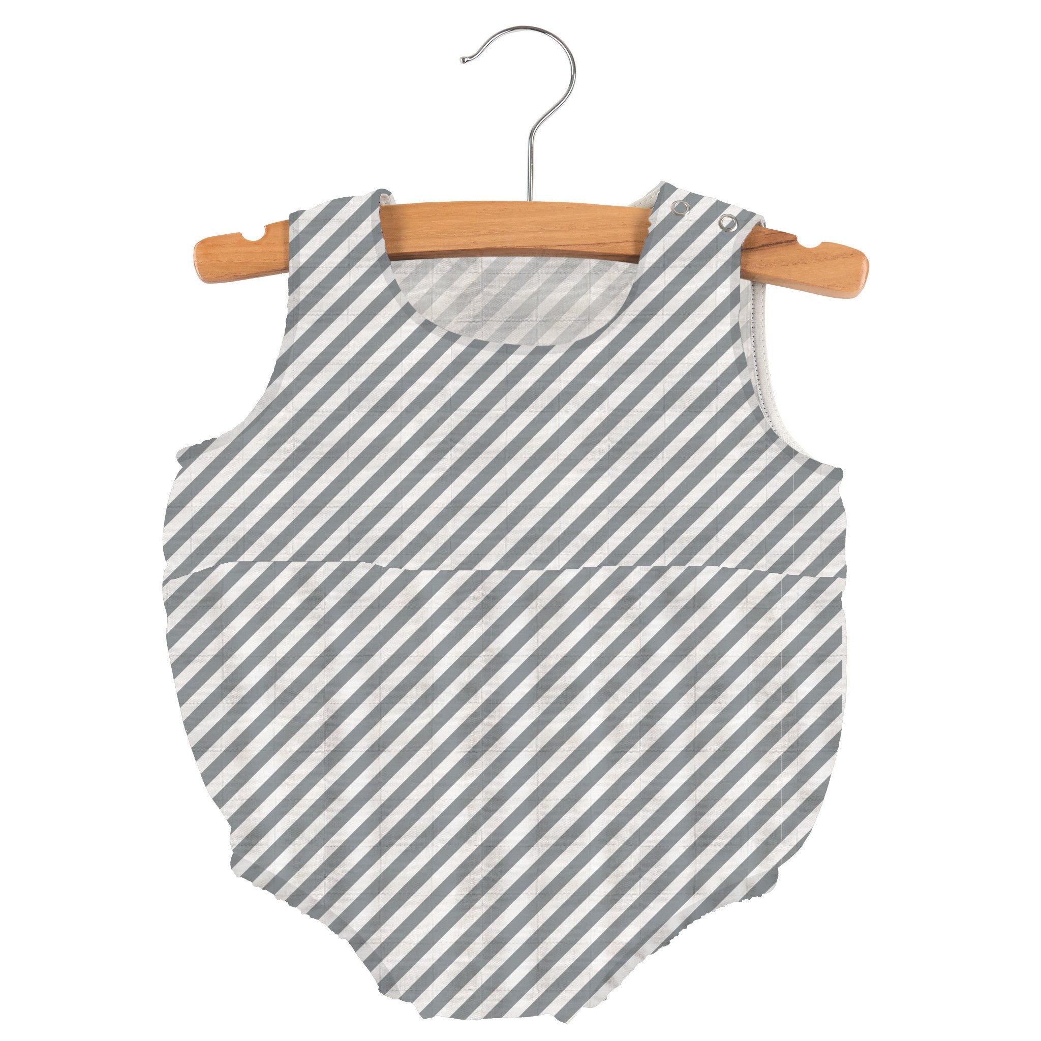 Finley Stripe Bamboo Newcastle Mini Bubble with Snaps at Bottom