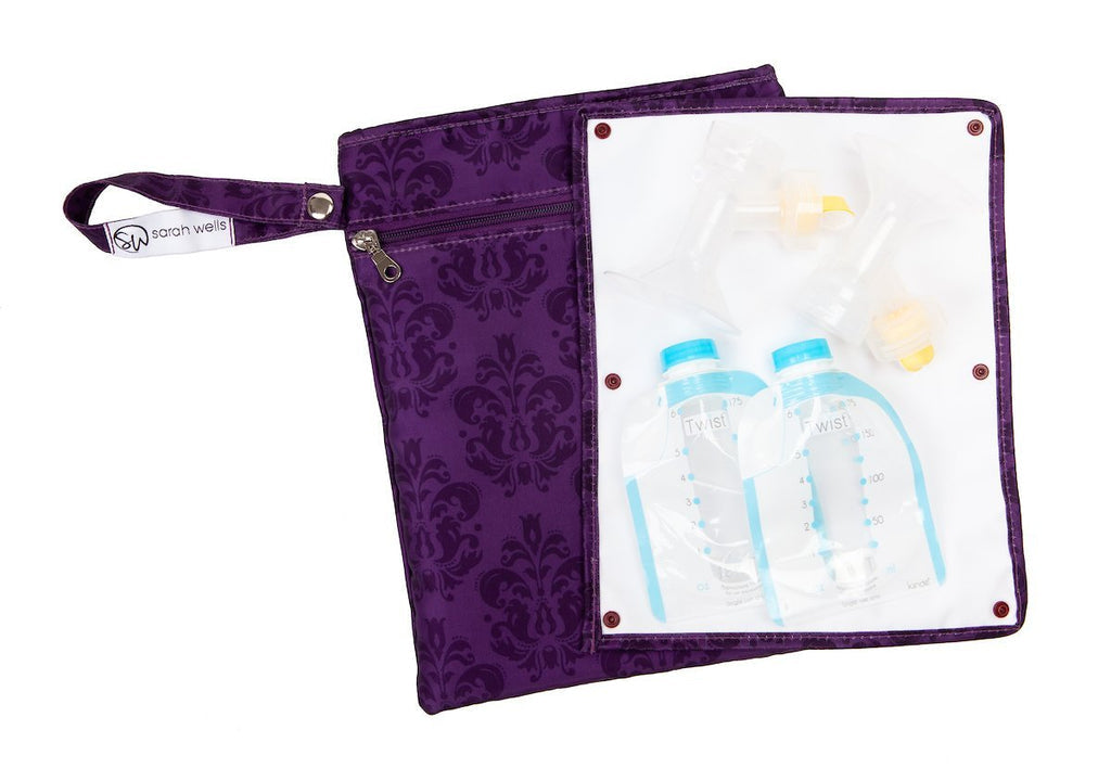BPA-free Damask Pumparoo Wet & Dry Bag with Staging Mat