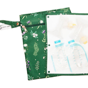 BPA-free Olive You Pumparoo Wet & Dry Bag with Staging Mat