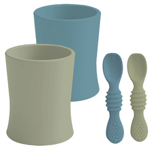 Sage & Blue BPA Free Baby Training Cups With Training Spoons
