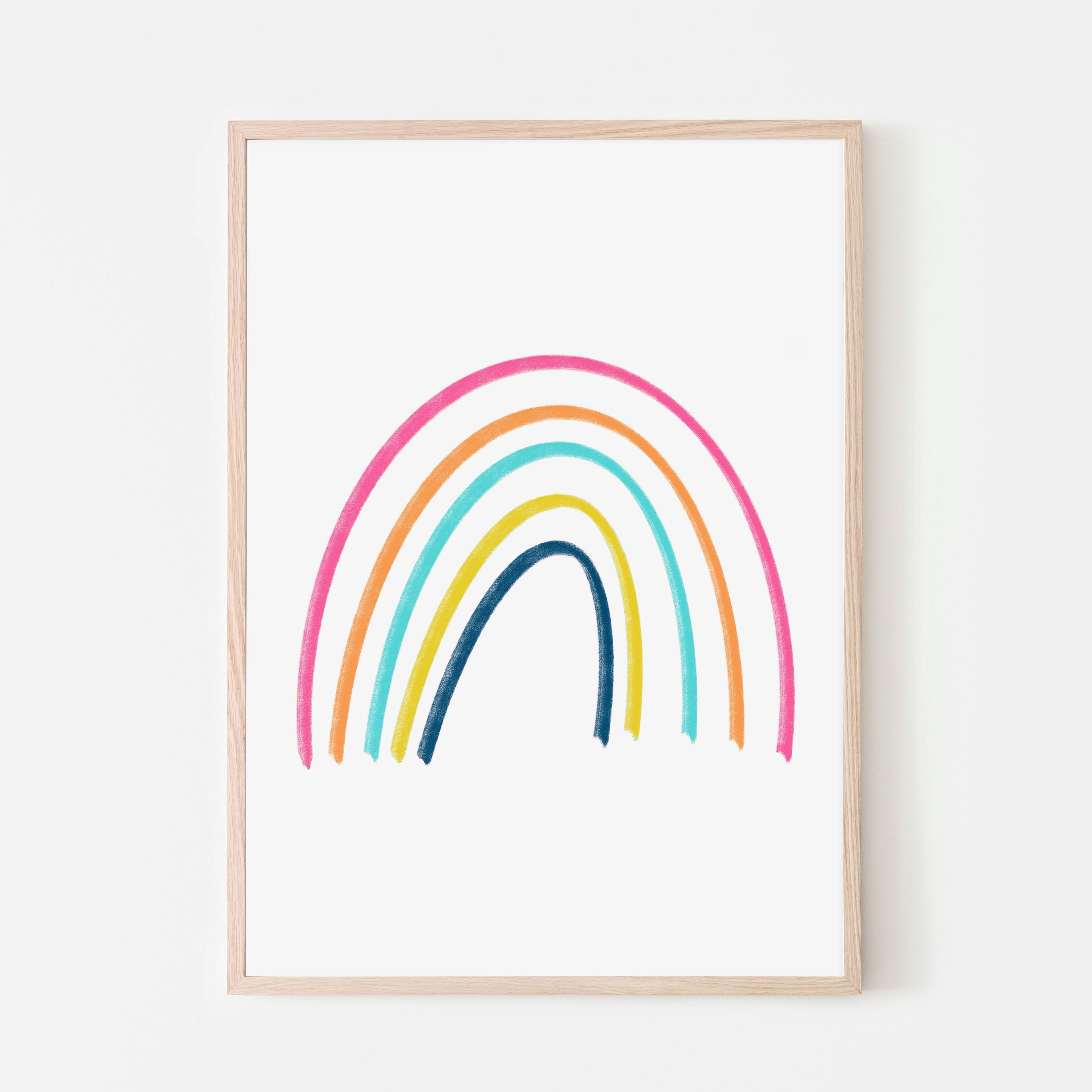 Bright Sunshine Simple Rainbow Art Print