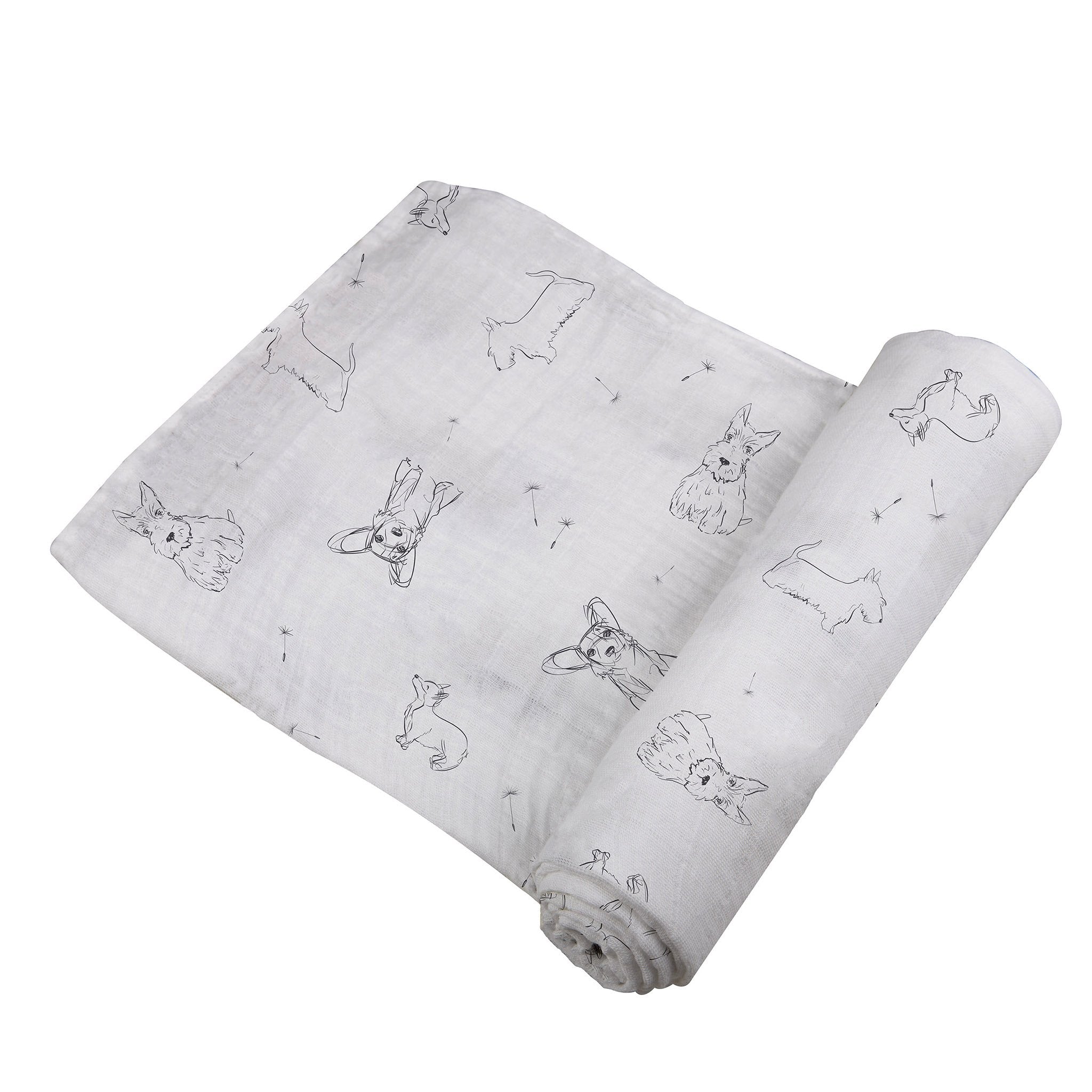 Corgi Bamboo Muslin Swaddle