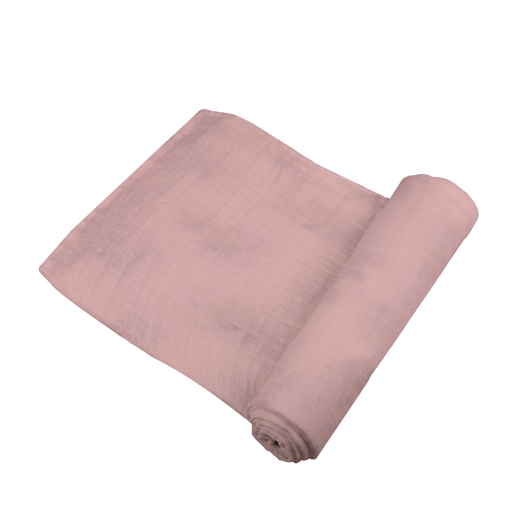 Pink Rose Breathable Fabric Bamboo Muslin Baby Swaddle