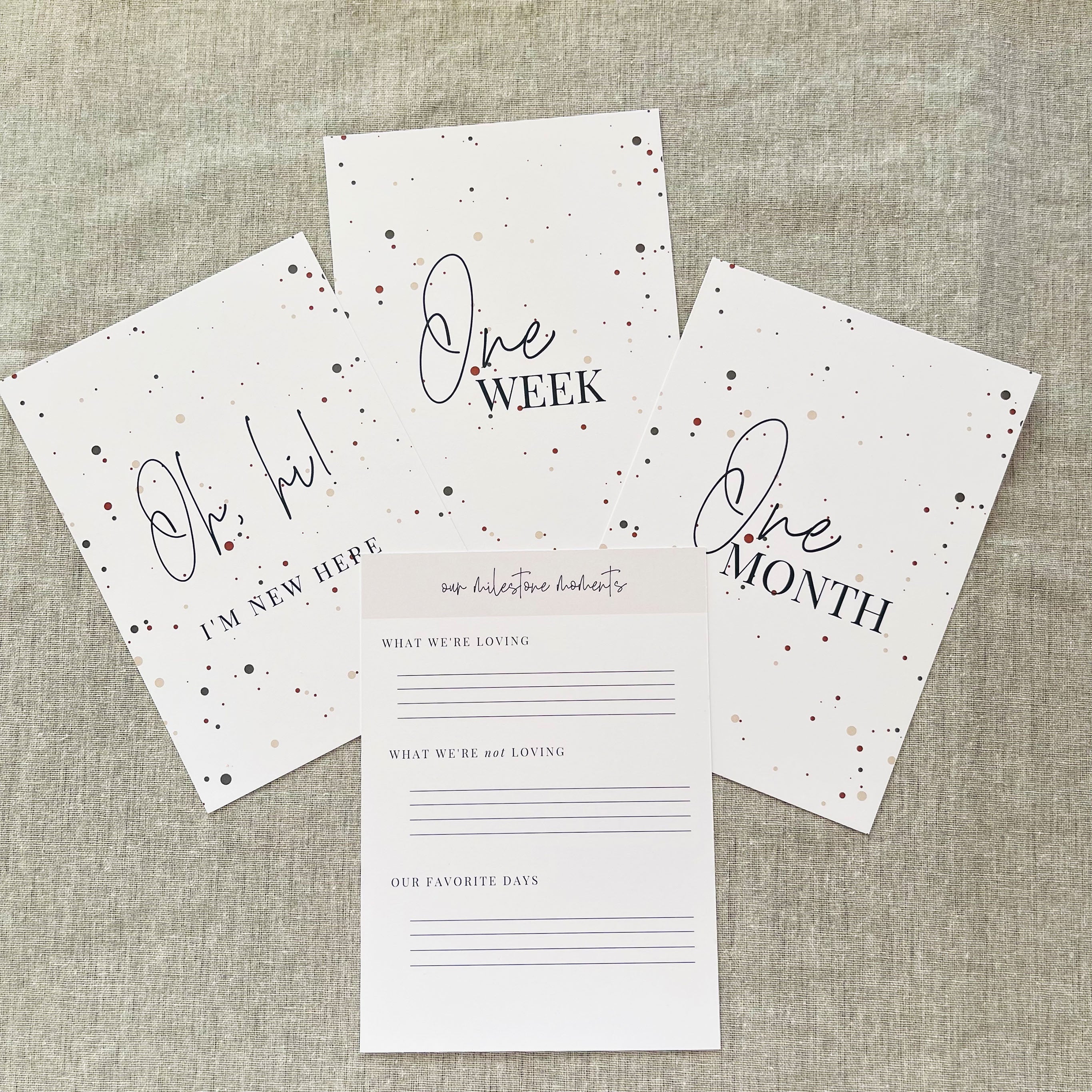 Speckled Unisex Monthly Milestone Cards