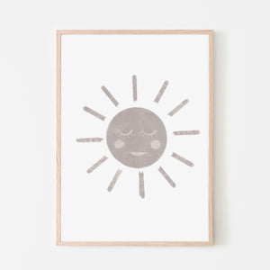 Wild Woods Smiling Sun Art Print