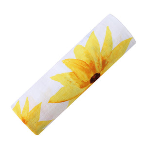 Organic Soft Cotton Sunflower Swaddle Baby Wrap