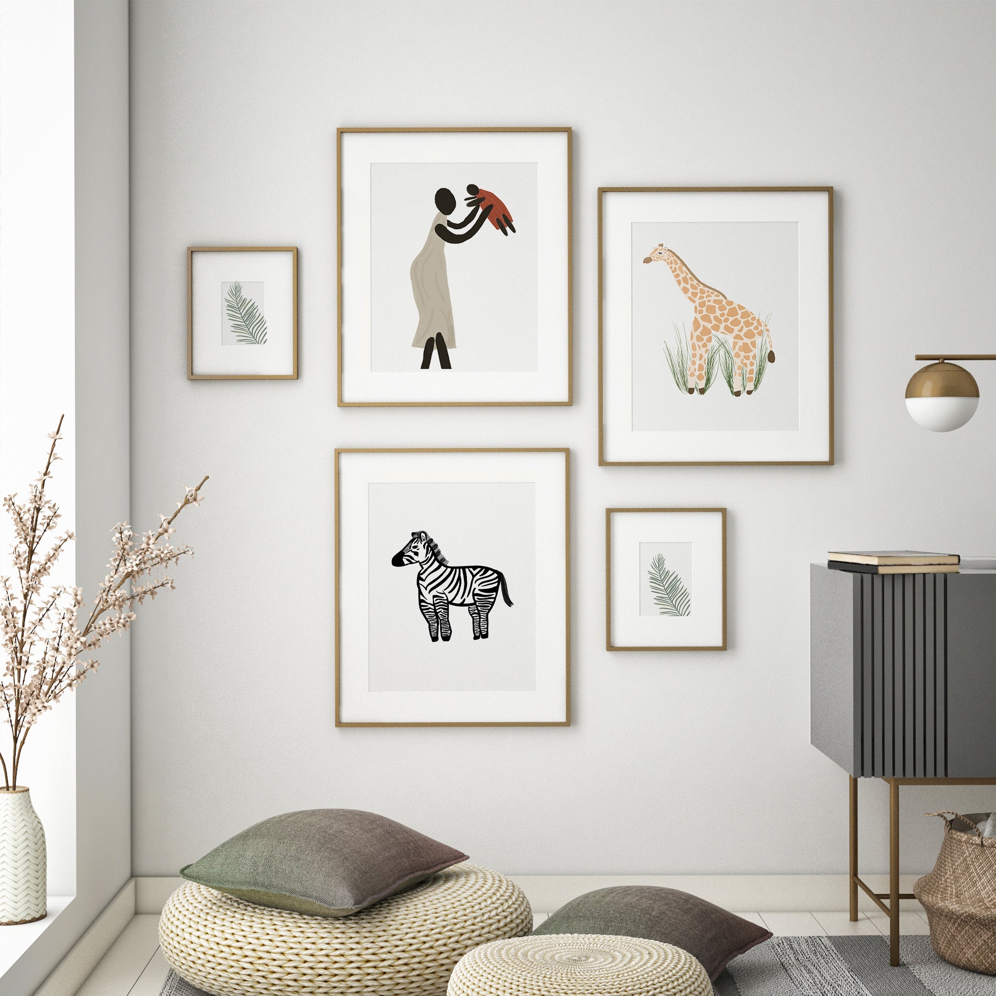 Ugandan Safari Giraffe Art Print