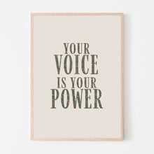 Your Voice Is Your Power - Kamala Harris Floral Quote