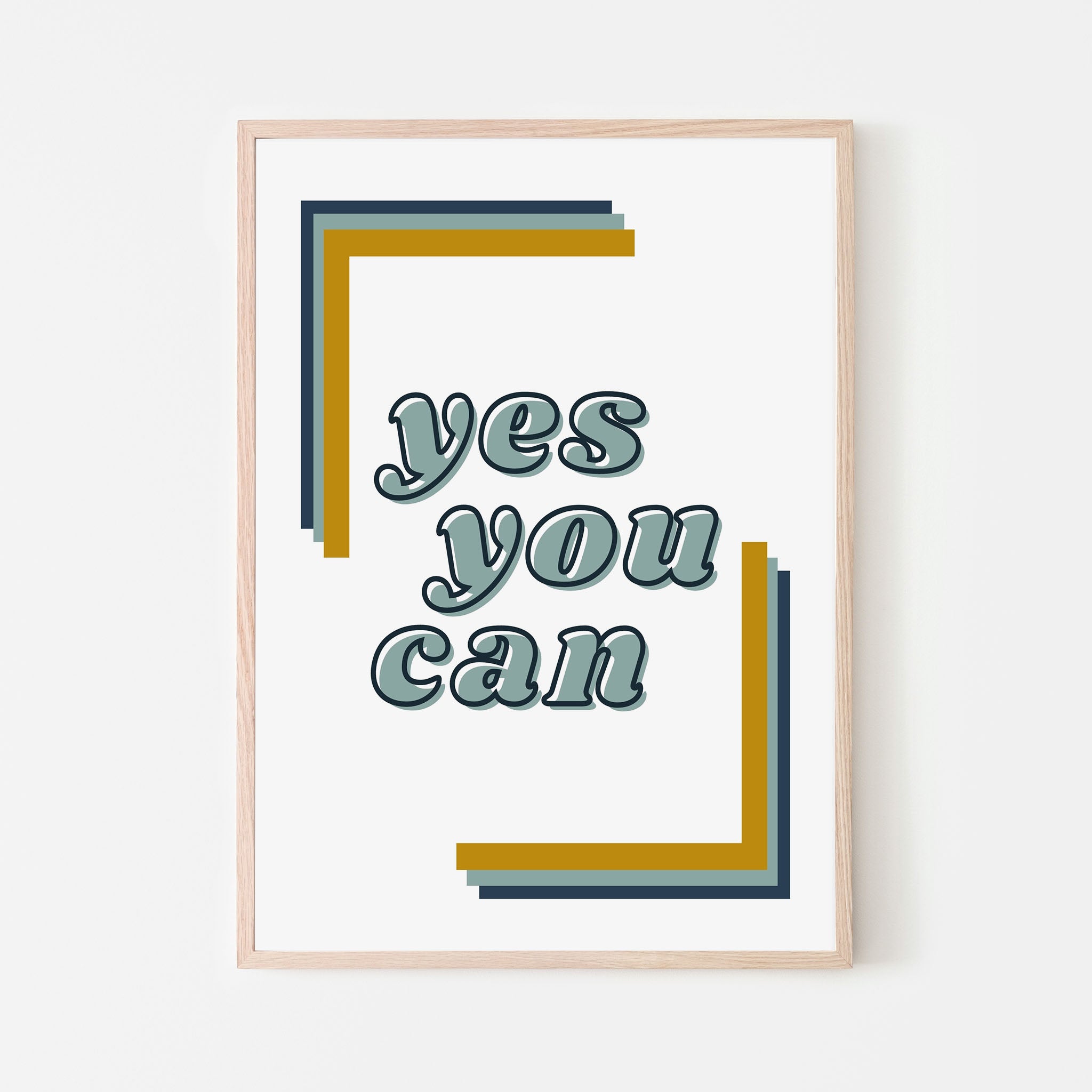 Yes You Can Art Print | Boys Back to School Confidence