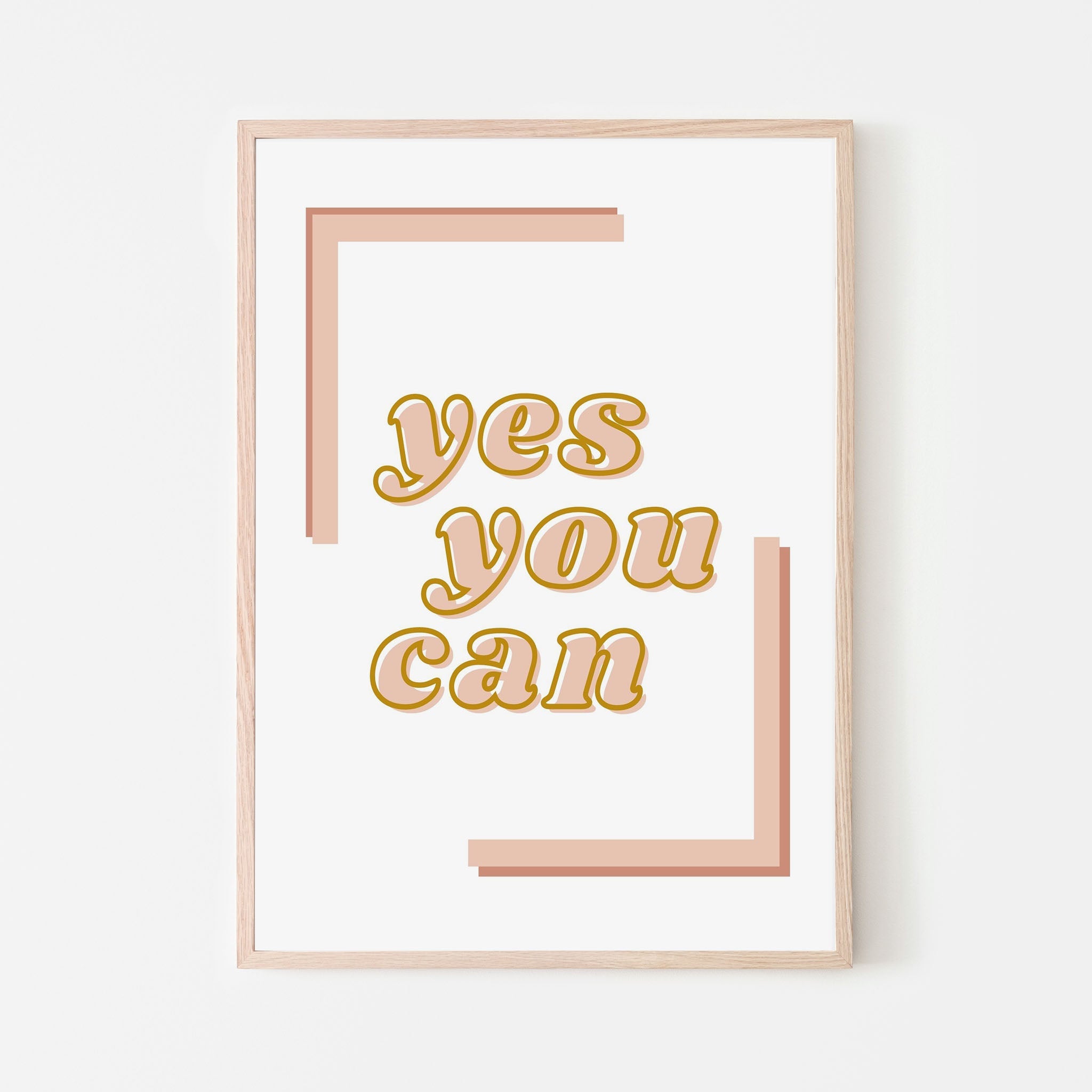 Yes You Can Art Print |  Girls Back to School Confidence