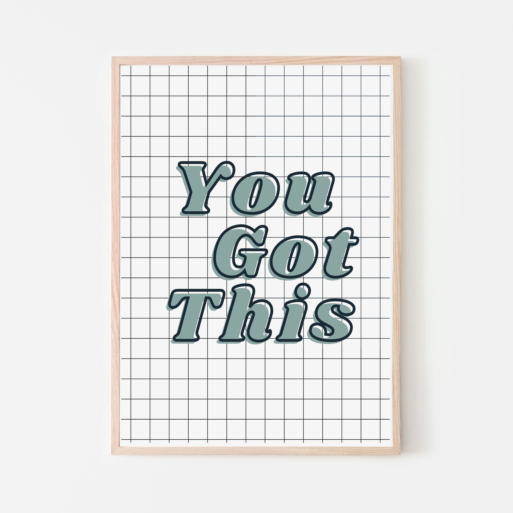 You Got This Art Print | Boys Checkered