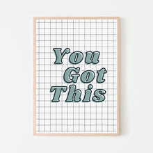 You Got This Art Print | Boys Checkered