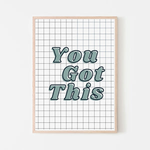 You Got This Art Print | Boys Checkered