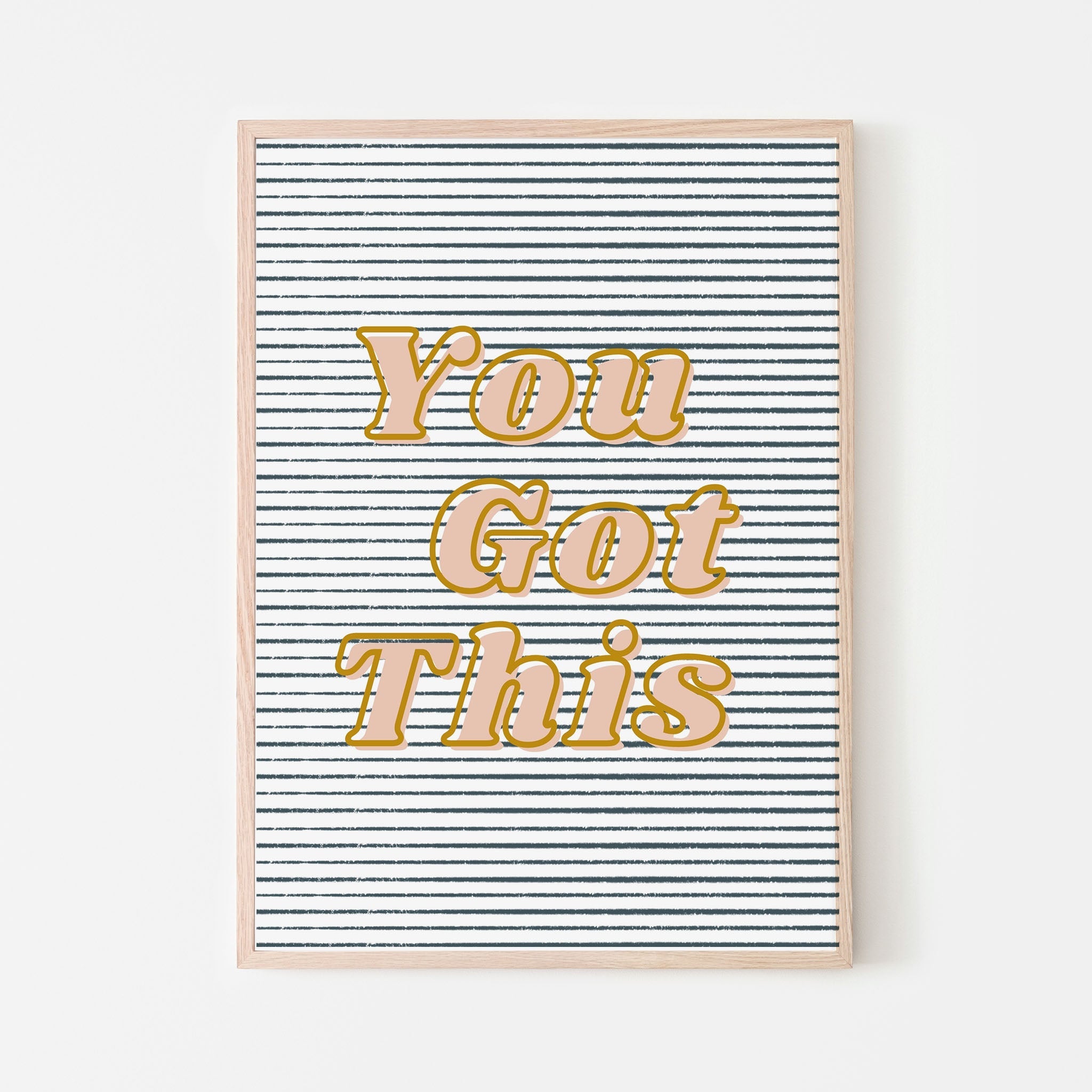 You Got This Art Print | Girls Stripes