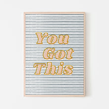 You Got This Art Print | Girls Stripes