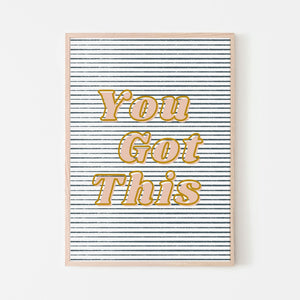 You Got This Art Print | Girls Stripes