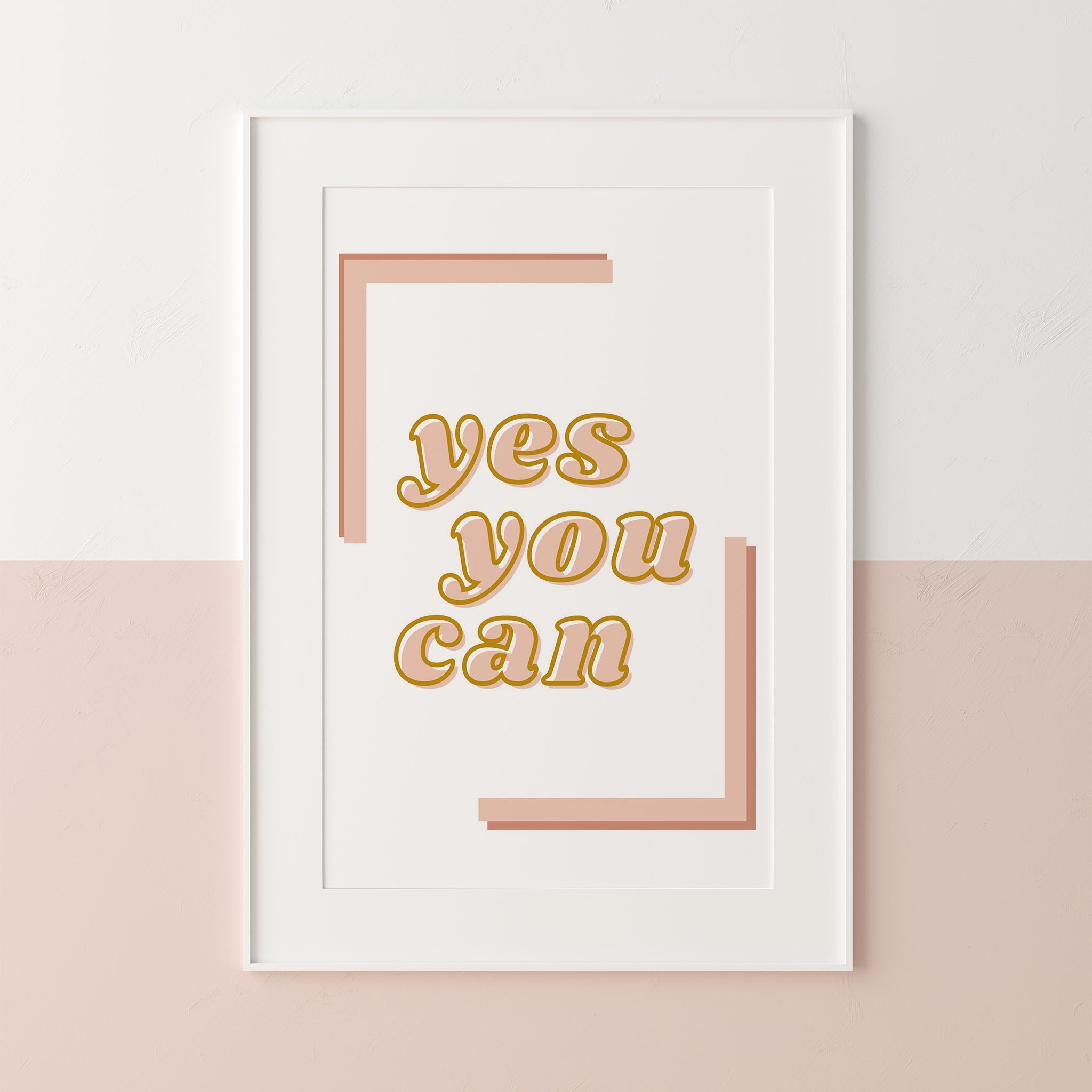 Yes You Can Art Print |  Girls Back to School Confidence