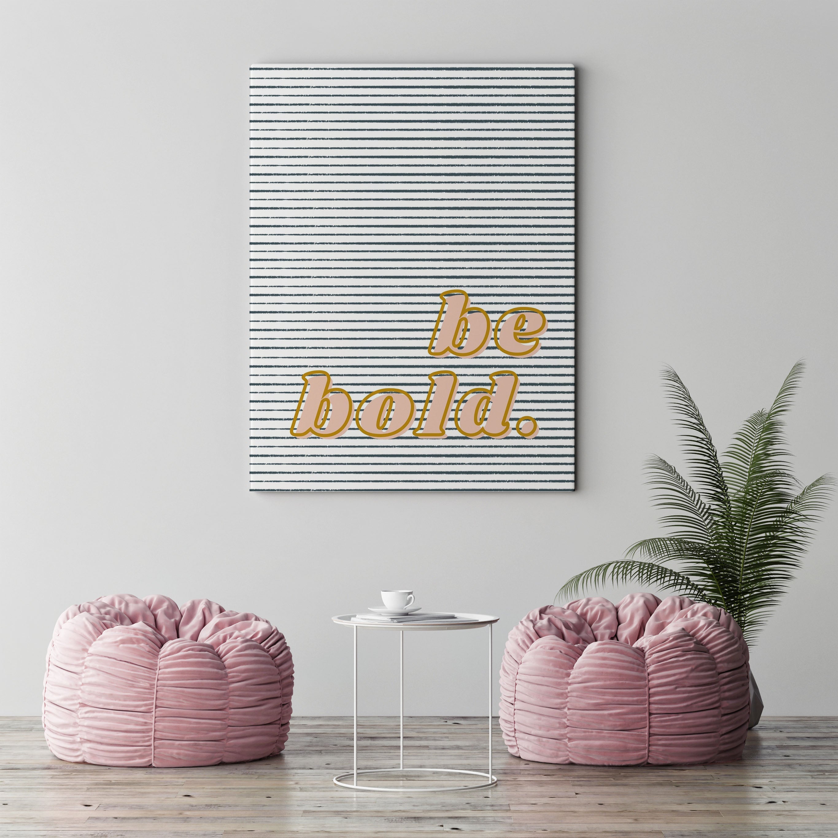 Be Bold Art Print | Pink & Navy