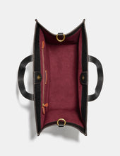 Truffle Black Field Tote 40 With Horse And Carriage Print Coach Women's Leather Bag