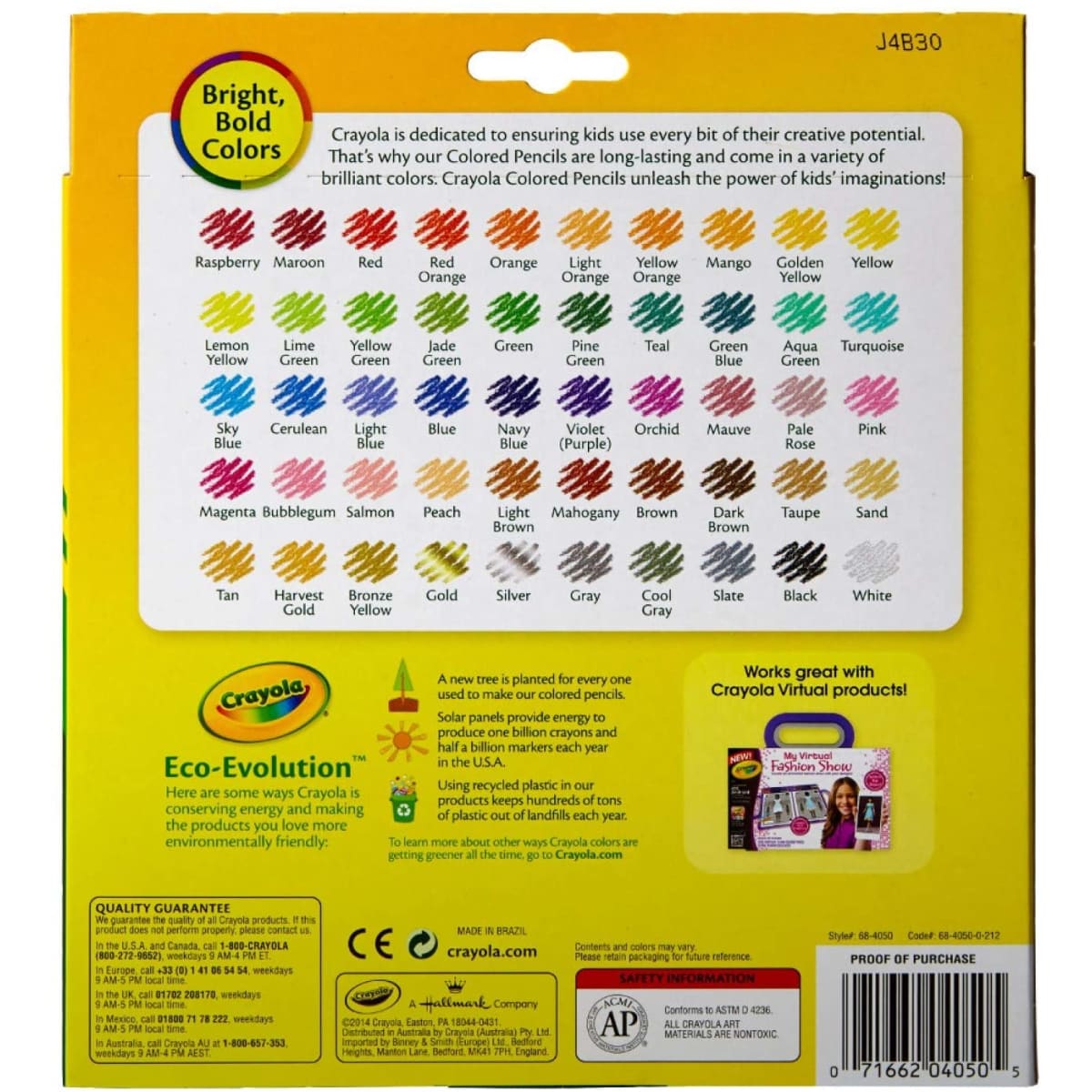 Crayola Colored Pencils Assorted Colors Set 50 Count