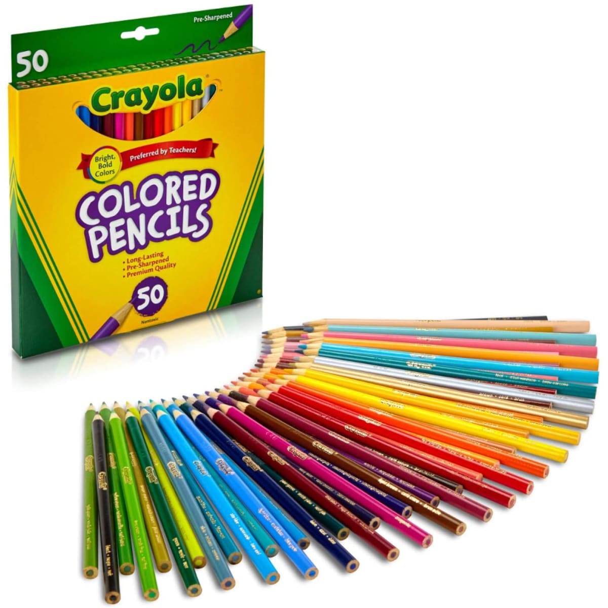 Crayola Colored Pencils Assorted Colors Set 50 Count