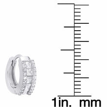 Sterling Silver Dolce Giavonna CZ Women's Hoop High Polish Earrings