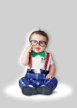 InCharacter Baby Boy's Nursery Nerd Costume White and Blue X Small (0-6) Months