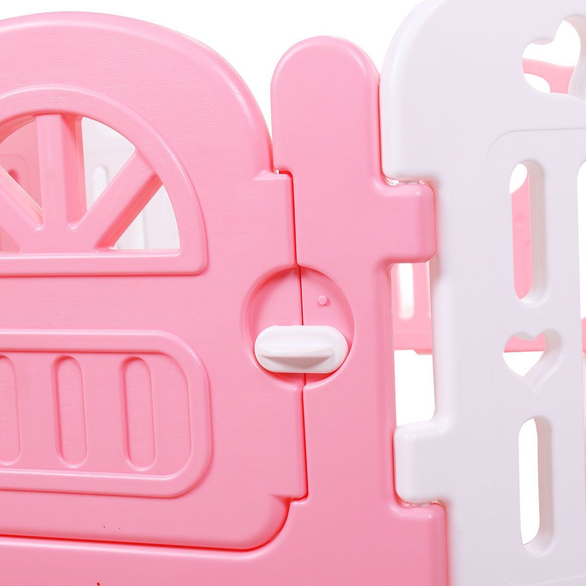 8-Panel Baby Fence, Toddlers Playpen with Safety Lock, Kids Play Center Indoor Outdoor