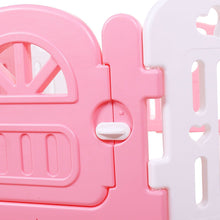 8-Panel Baby Fence, Toddlers Playpen with Safety Lock, Kids Play Center Indoor Outdoor