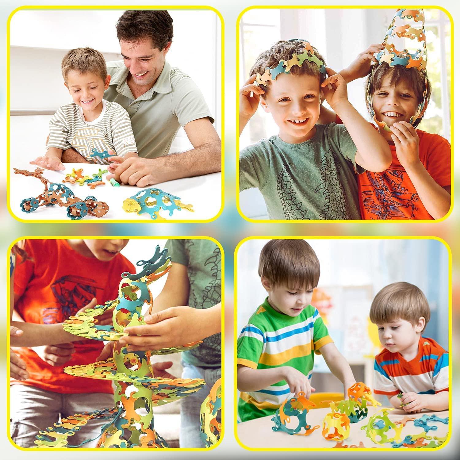 Toys Building Blocks Educational Construction Tiles Set Creative Activities Games