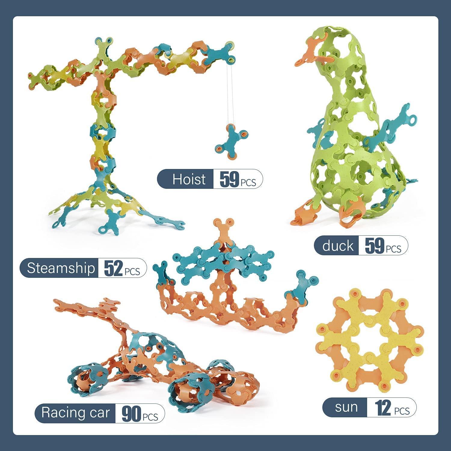 Toys Building Blocks Educational Construction Tiles Set Creative Activities Games