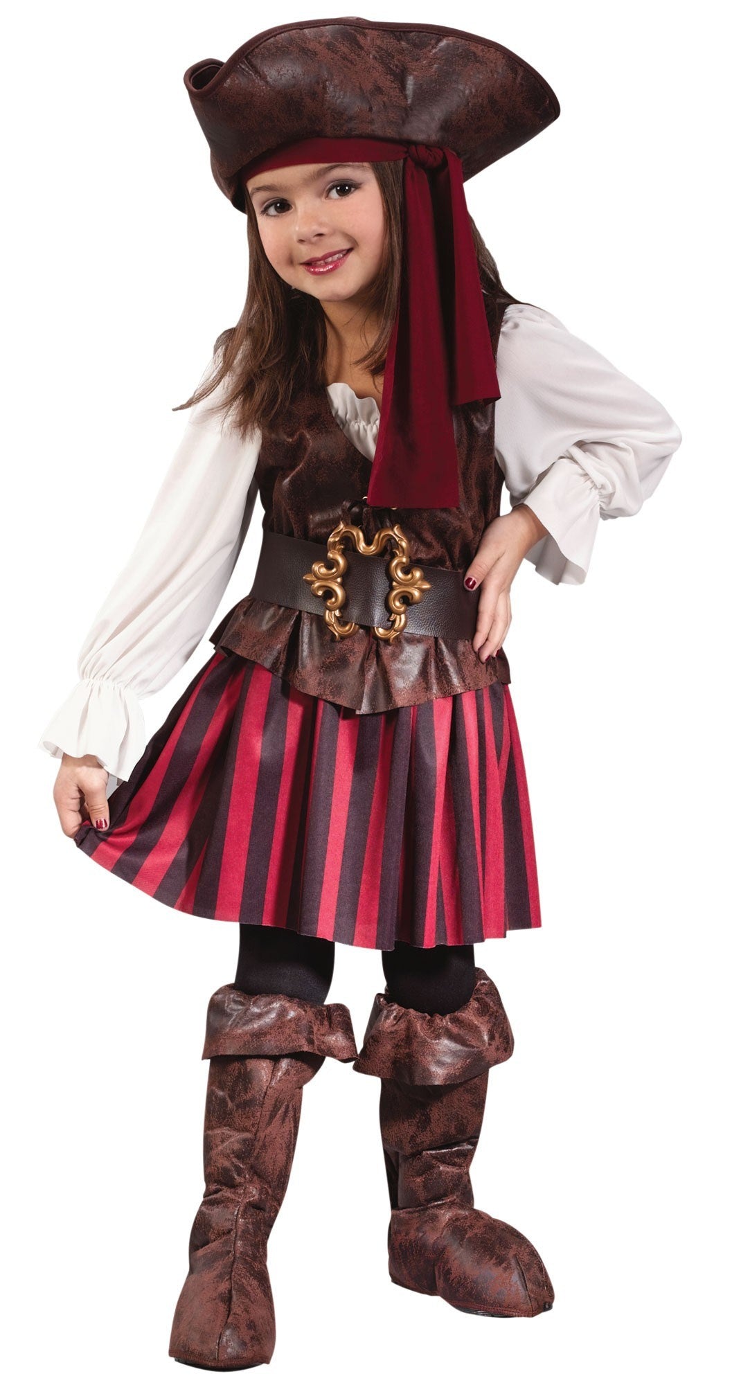 Fun World Baby Girl's Toddler Girl High Seas Buccaneer Costume,Large (3T-4T)