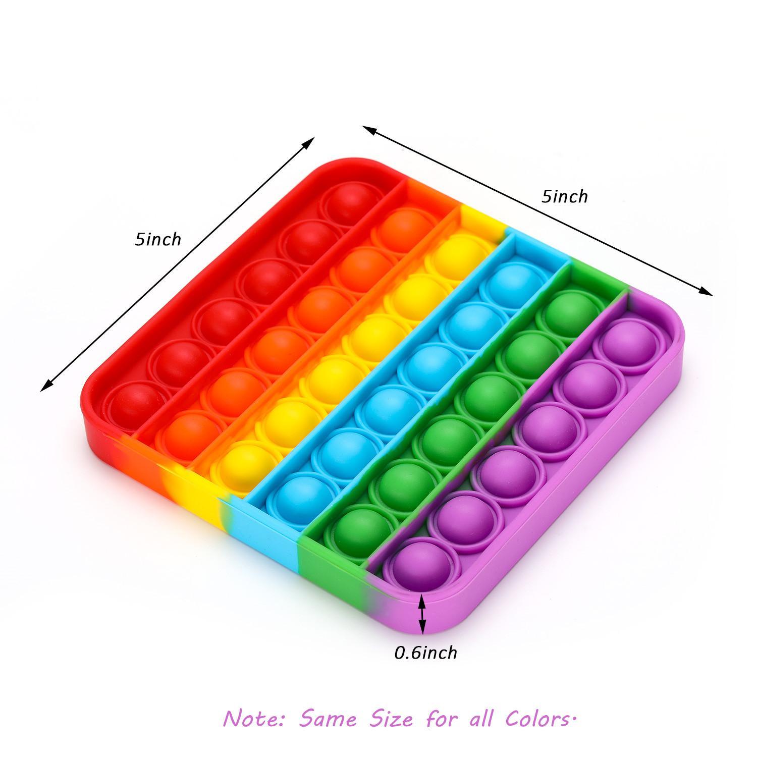 Decompression Bubble Toy 4 pieces (rainbow, purple, blue, white)Adults and Elderly with Anxiety Stress Depression