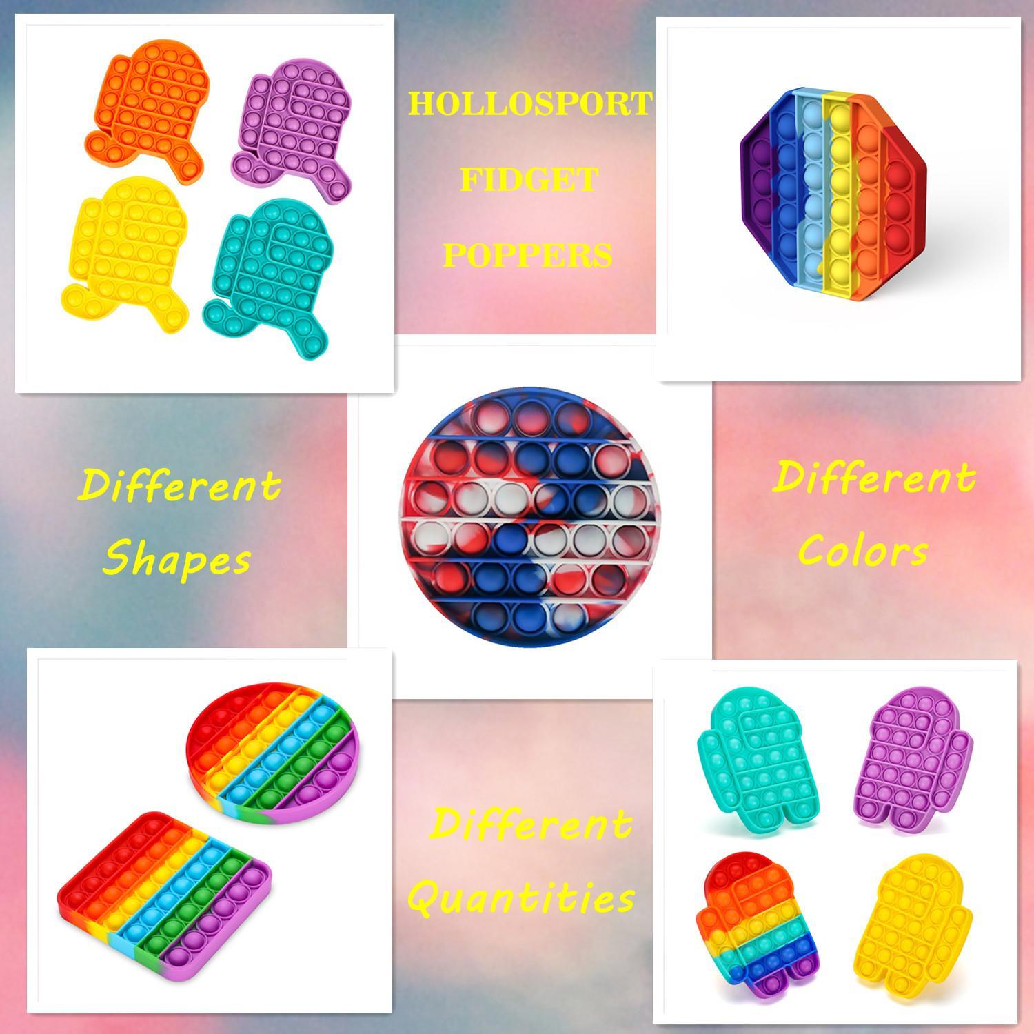 Decompression Bubble Toy 4 pieces (rainbow, purple, blue, white)Adults and Elderly with Anxiety Stress Depression