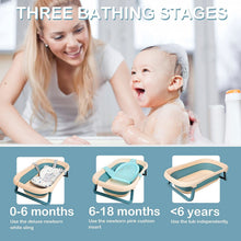 TOLEAD Folding Baby Bathtub with Smart Temperature Sensor, Certificated CPC 4-in-1 Bathtub Includes Sling and Cushion for Baby Three Stages Grow, L30.90