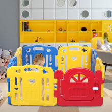 8-Panel Baby Fence, Toddlers Playpen with Safety Lock, Kids Play Center Indoor Outdoor