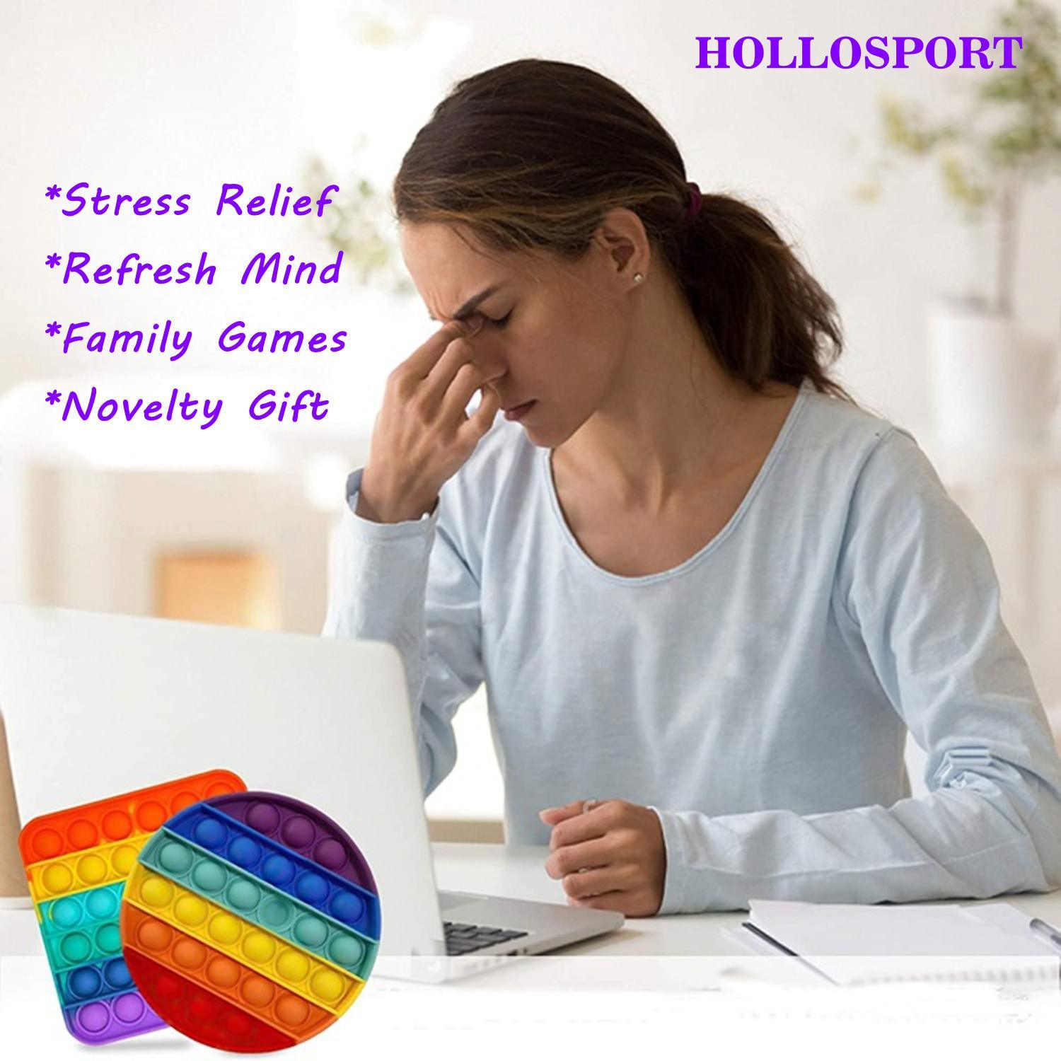 Decompression Bubble Toy 4 pieces (rainbow, purple, blue, white)Adults and Elderly with Anxiety Stress Depression