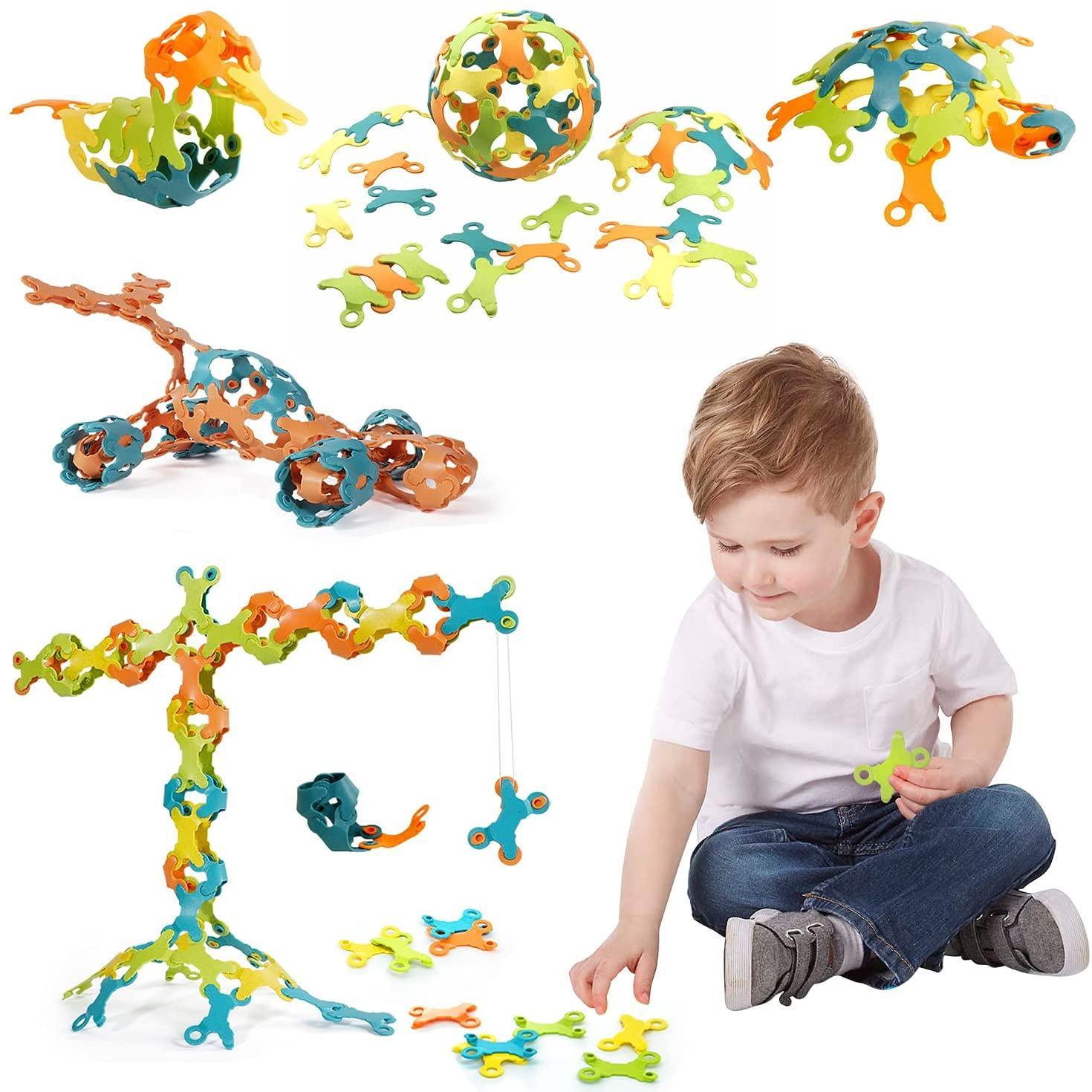 Toys Building Blocks Educational Construction Tiles Set Creative Activities Games