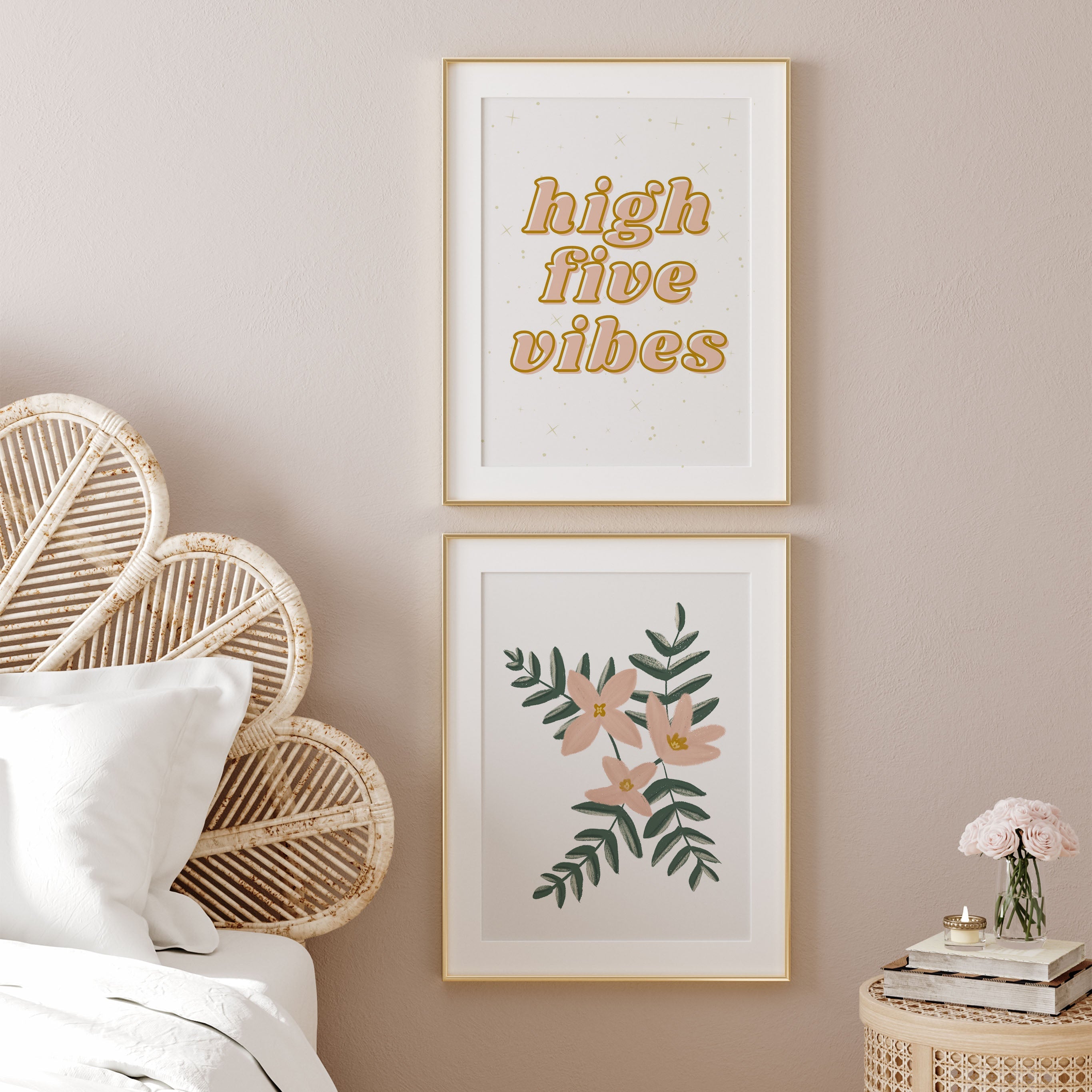 High-Five Vibes | Pink Stars