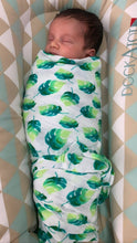 Organic Cotton Leaf Swaddle Baby Wrap