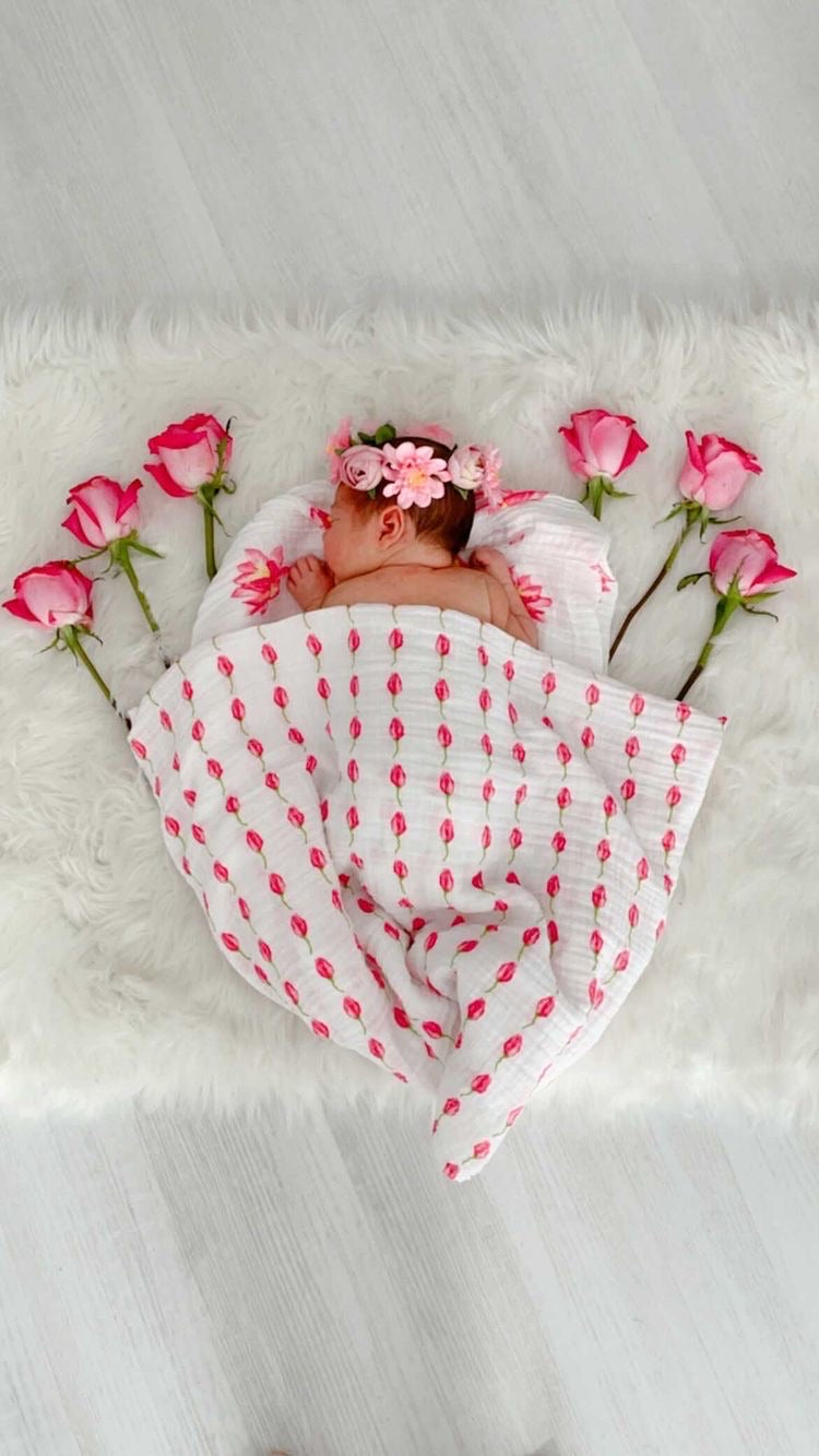 Organic Cotton Breathable Magical Lotus Baby Swaddle