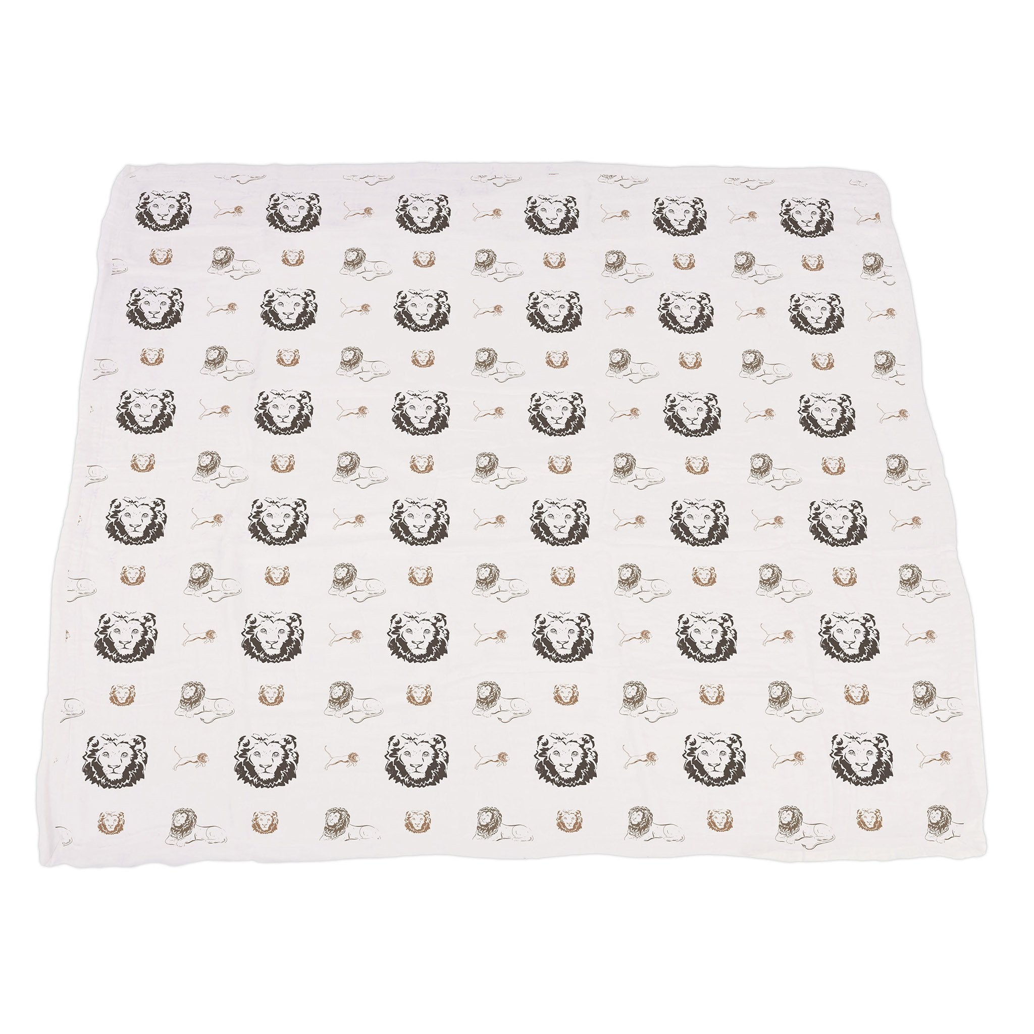 Hear Me Roar Lion and Rhinos and Elephants Bamboo Newcastle Blanket