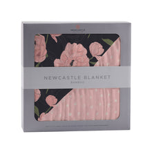 Peonies and Pearl Polka Dot Bamboo Muslin Newcastle Blanket