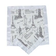 London, Paris, New York Bamboo Muslin Newcastle Baby Blankie