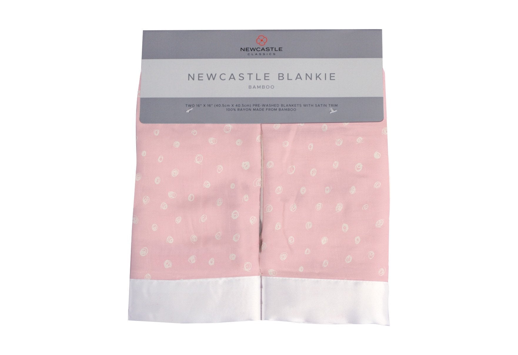Pink Pearl Polka Dot Bamboo Muslin Newcastle Baby Blankie