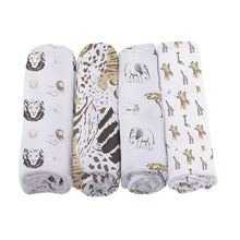 On The Savannah Bamboo Muslin Swaddle 4PK