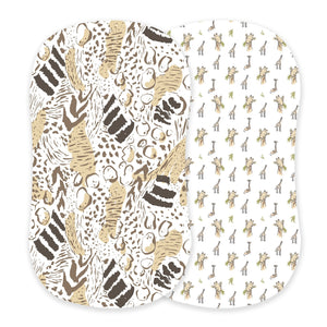 Animal Print and Hungry Giraffe Bamboo Bassinet Sheets